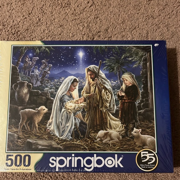 Springbok Let Us Adore Him 500 Piece Jigsaw‎ Puzzle-New-Jesus-Nativity-Christmas - Picture 1 of 9